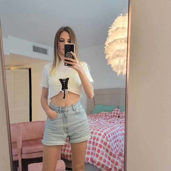 H&M White Crop Top - Picture 2 of 4